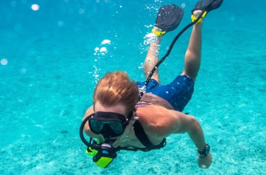 reef diving with Nomad in secluded area