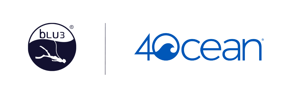 BLU3 and 4ocean Partnership Logo